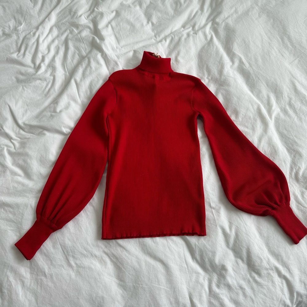 Vintage puff sleeve turtleneck